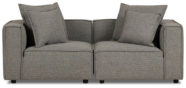 Tatum Gray Fabric 2-piece Modular Sofa
