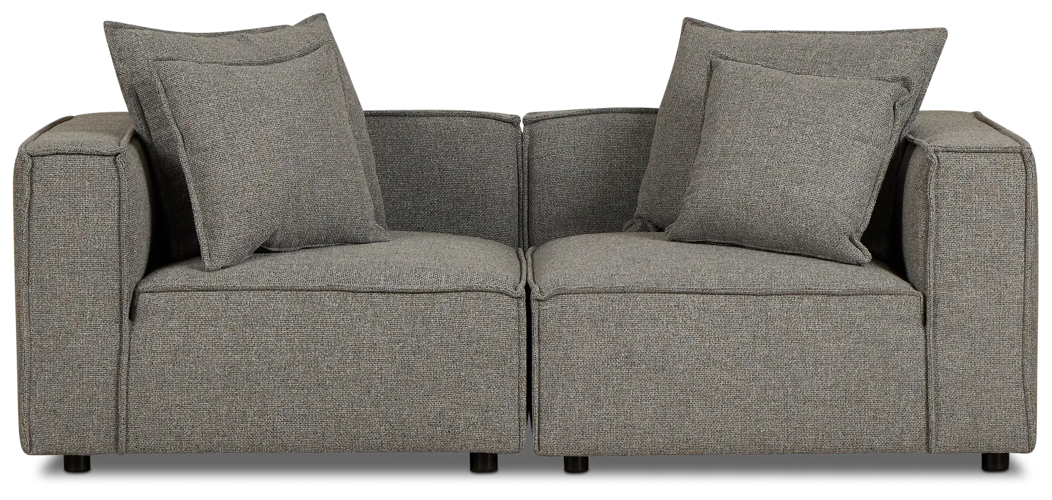 Tatum Gray Fabric 2-piece Modular Sofa Tatum Gray Fabric 2-piece Modular Sofa