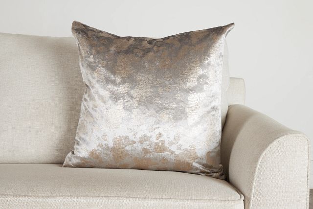 Logan Gray 22" Square Accent Pillow