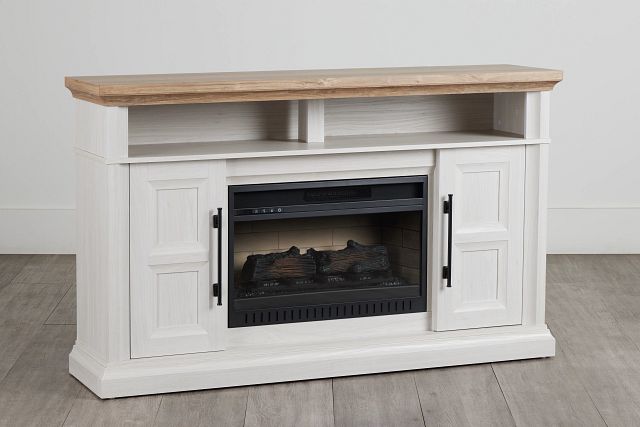 Baker White 60" Tv Stand With Fireplace Insert (0)