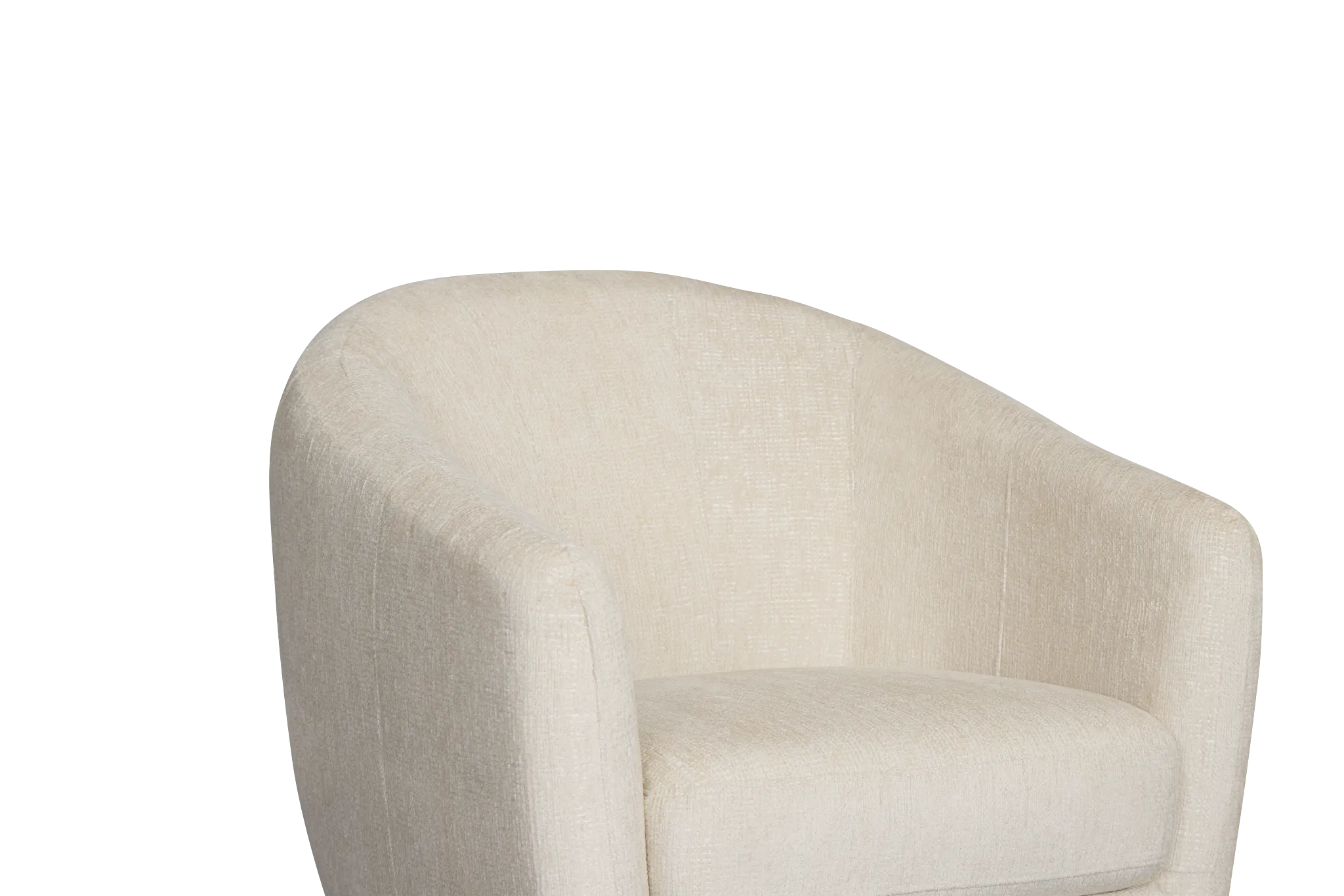 Blakely White Fabric Swivel Chair