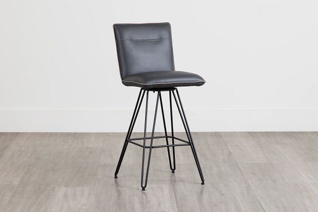 Demi Dark Gray Uph 30" Swivel Barstool