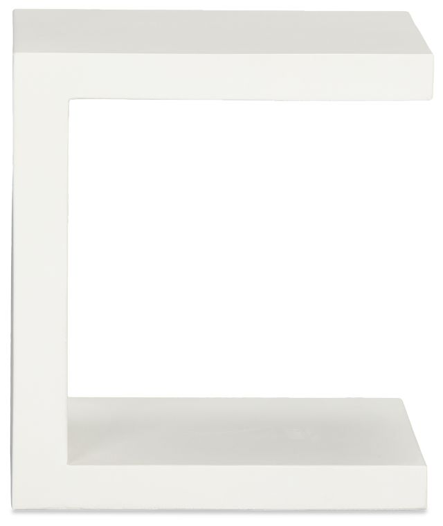 Brio White Square End Table