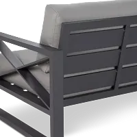 Linear Dark Gray Aluminum Sofa