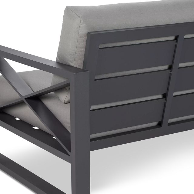 Linear Dark Gray Aluminum Sofa