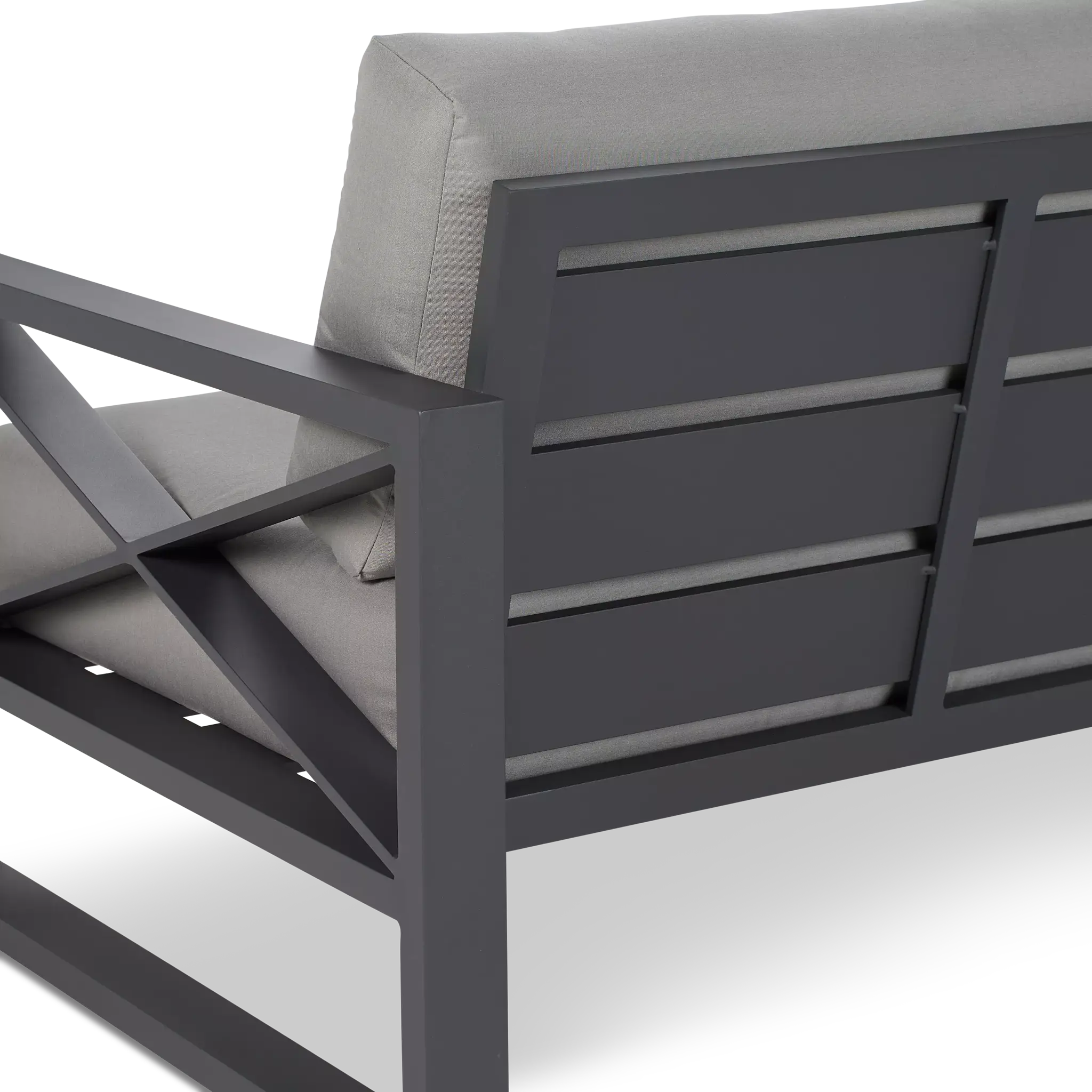 Linear Dark Gray Aluminum Sofa Linear Dark Gray Aluminum Sofa