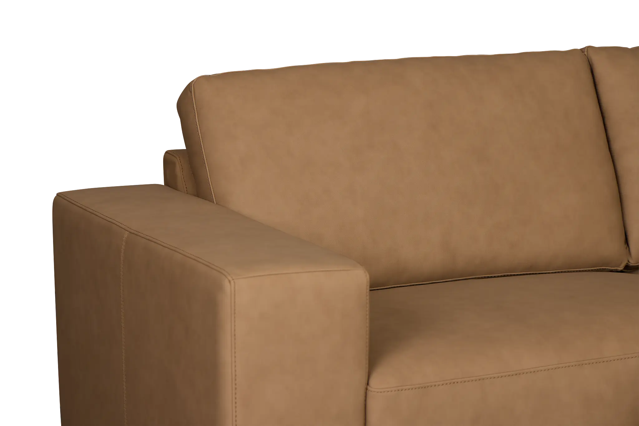 Kellan Light Brown Leather Medium Two-arm Sectional Kellan Light Brown Leather Medium Two-arm Sectional