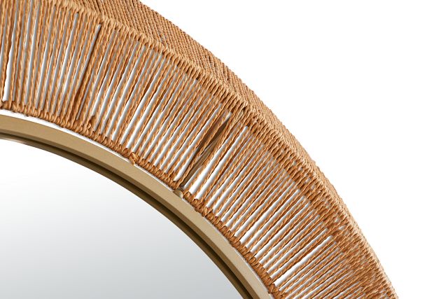 Katalina Brown Round Mirror