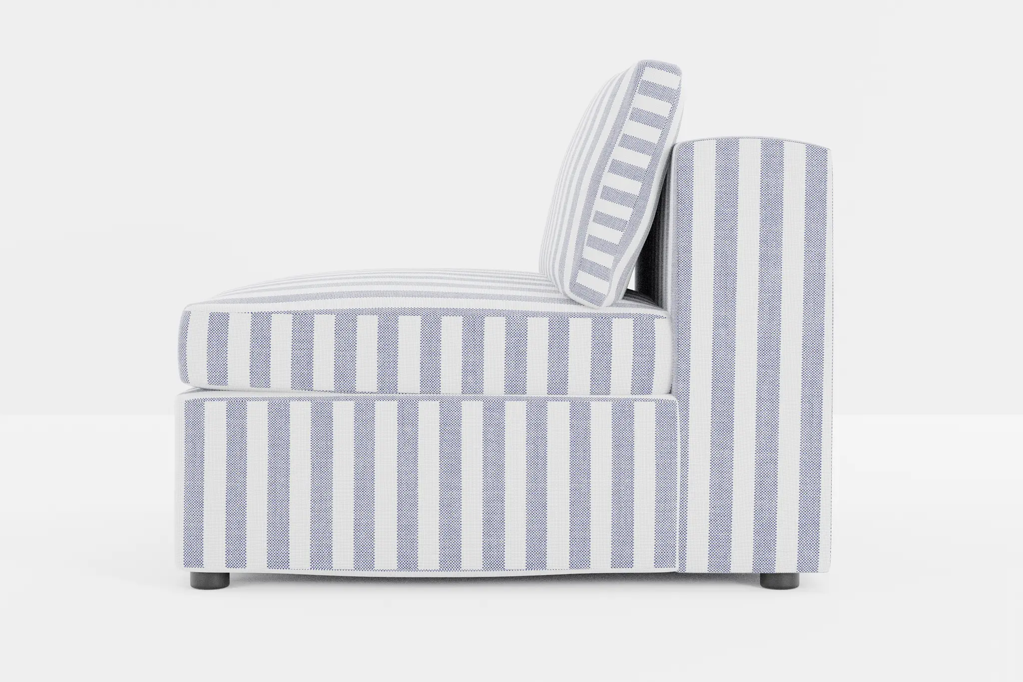 Destin Sea Lane Dark Blue Fabric Armless Chair Destin Sea Lane Dark Blue Fabric Armless Chair