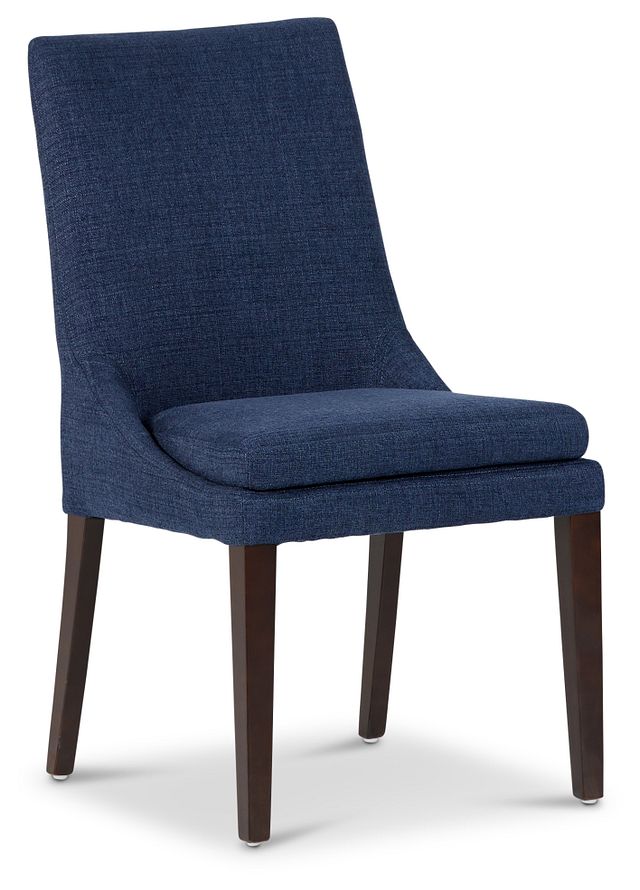Gaby Dark Blue Upholstered Side Chair (2)