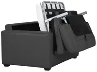 Lane Dark Gray Lthr/vinyl Memory Foam Sleeper