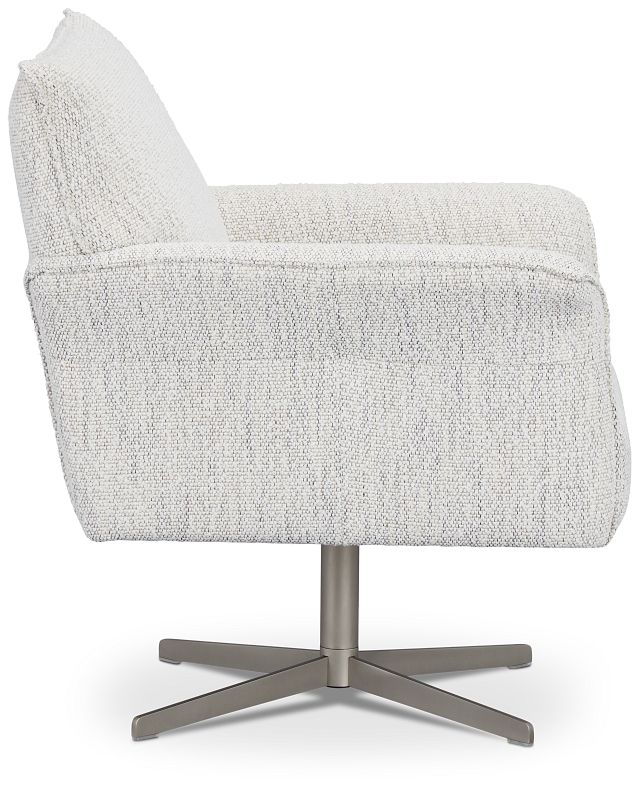 Imani Light Gray Fabric Swivel Accent Chair