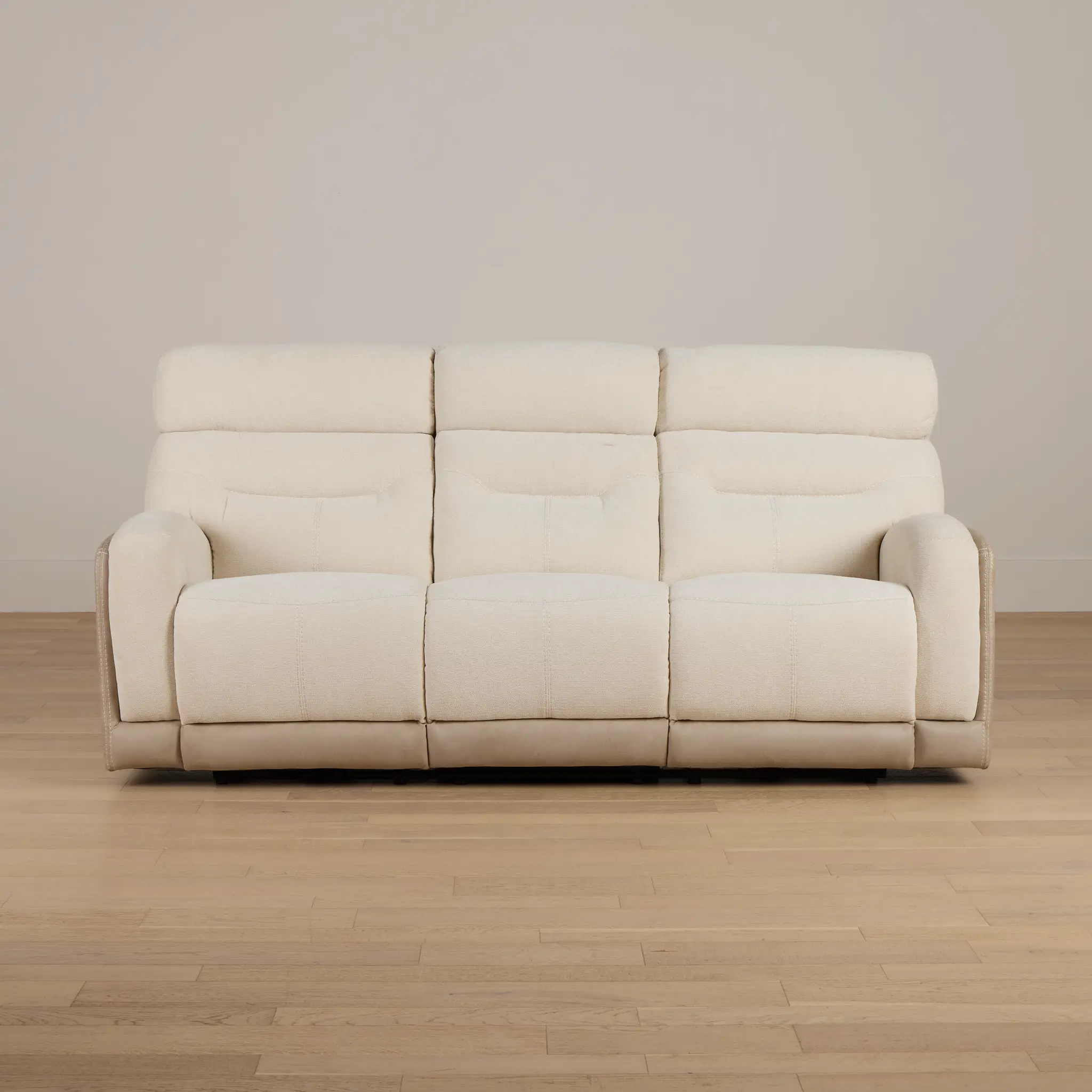 Travis Light Beige Fabric Power Reclining Sofa Travis Light Beige Fabric Power Reclining Sofa