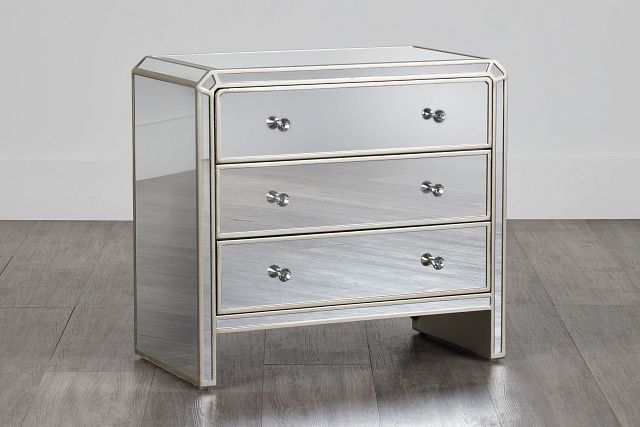 Carrie Mirrored 3-drawer Accent Chest