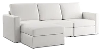 Citymod White Fabric Small Left Chaise Sectional