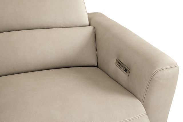 Melody Light Gray Storage Small Dual Power Left Chaise Sectional
