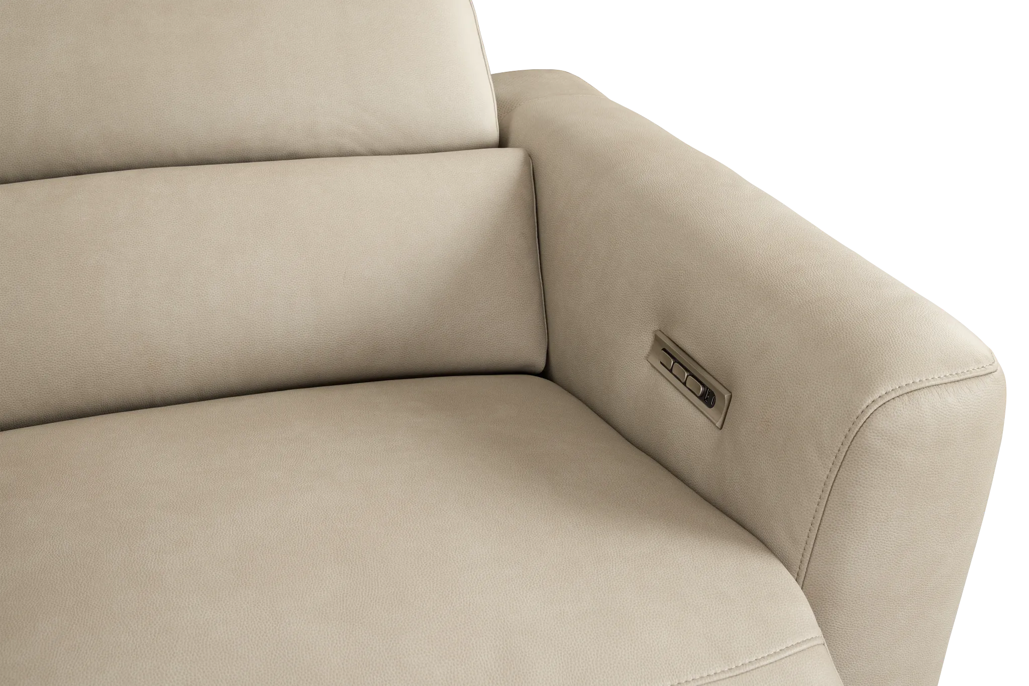 Melody Light Gray Storage Small Dual Power Left Chaise Sectional