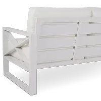 Linear White Aluminum Loveseat