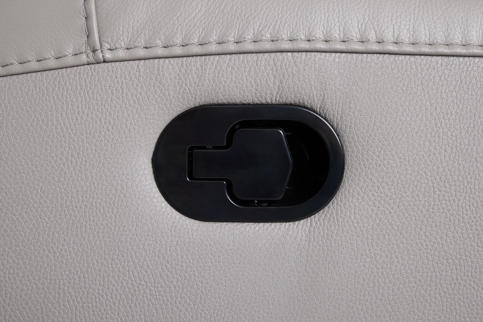 Walker Light Gray Lthr/vinyl Small Two-arm Manually Reclining Sectional Walker Light Gray Lthr/vinyl Small Two-arm Manually Reclining Sectional