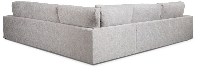 Calista Pewter Fabric Small Two-arm Sectional
