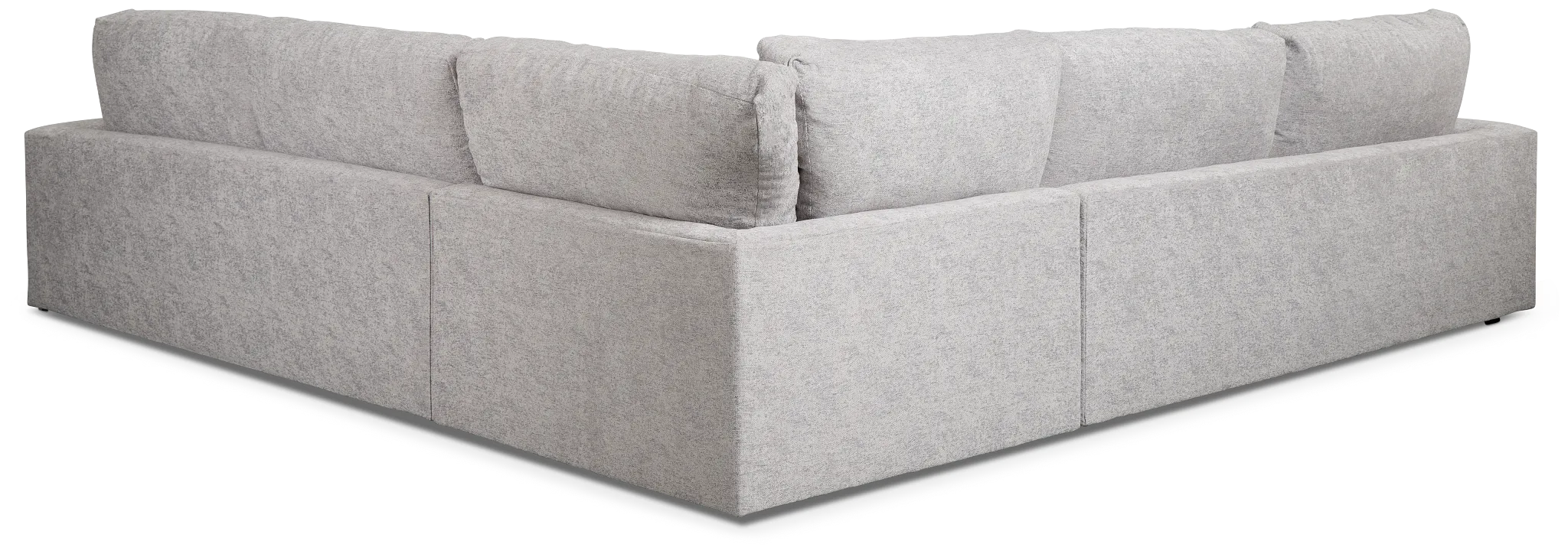 Calista Pewter Fabric Small Two-arm Sectional