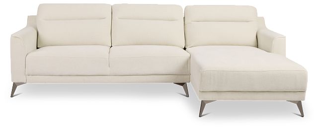 Talia Light Beige Fabric Right Chaise Sectional