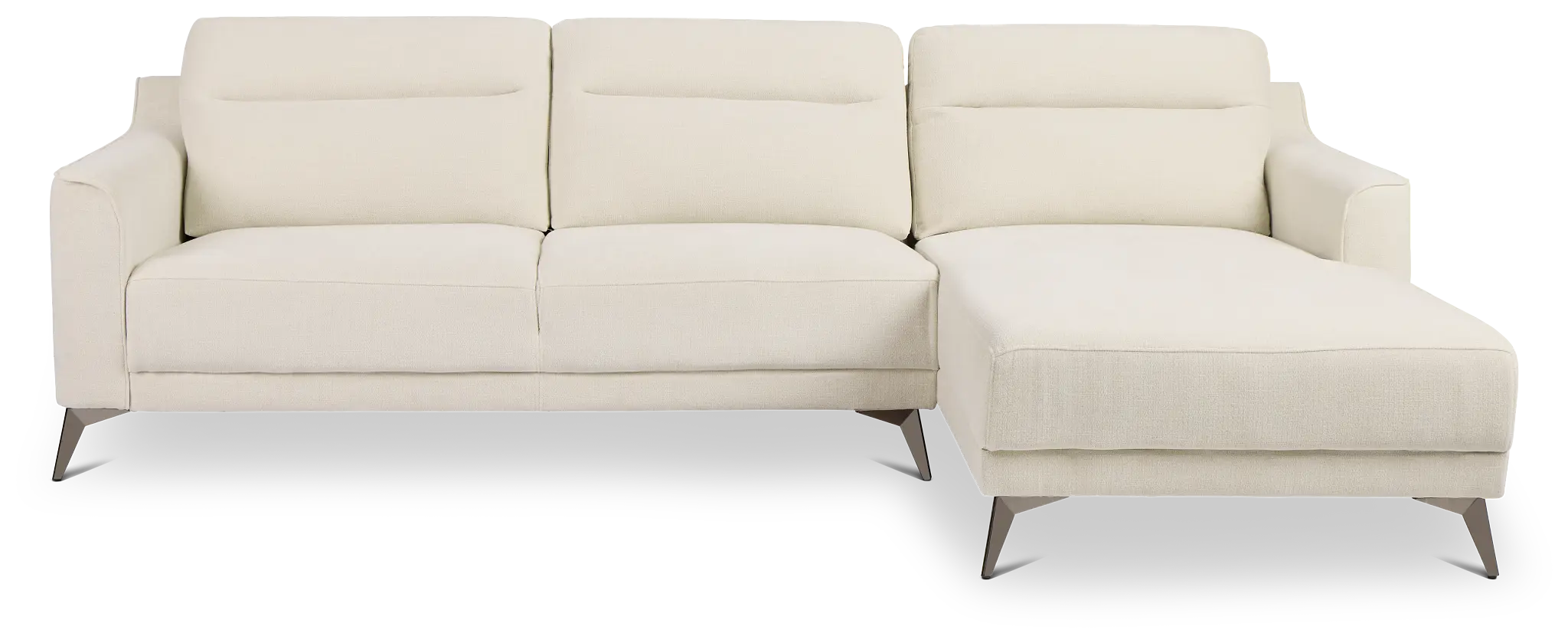 Talia Light Beige Fabric Right Chaise Sectional Talia Light Beige Fabric Right Chaise Sectional