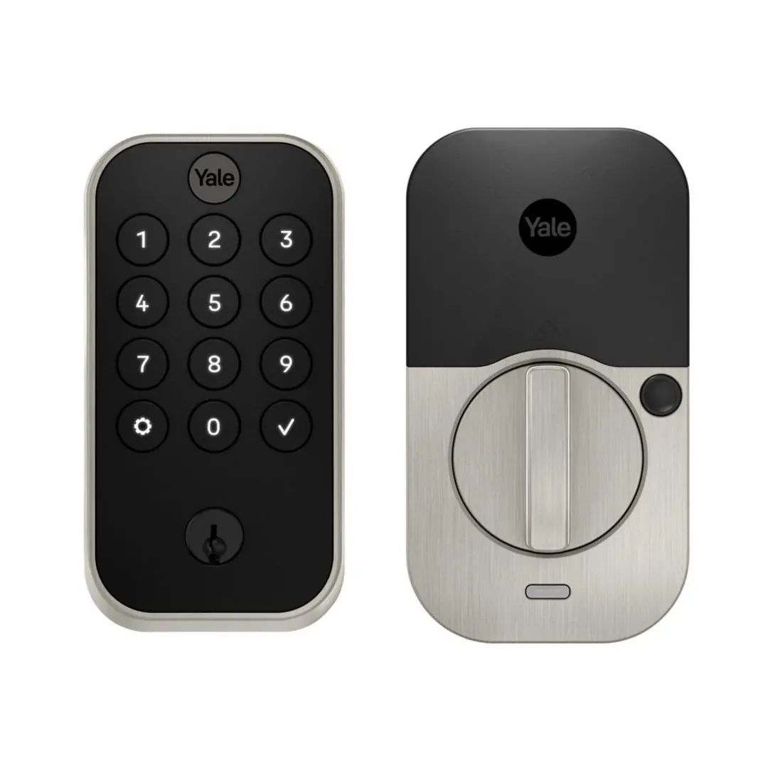 Yale Pro 2 Pushbutton & Connect Bridge Nickel Keypad Door Lock