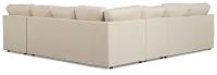 Rhodes Beige Fabric Large Right Chaise Sectional