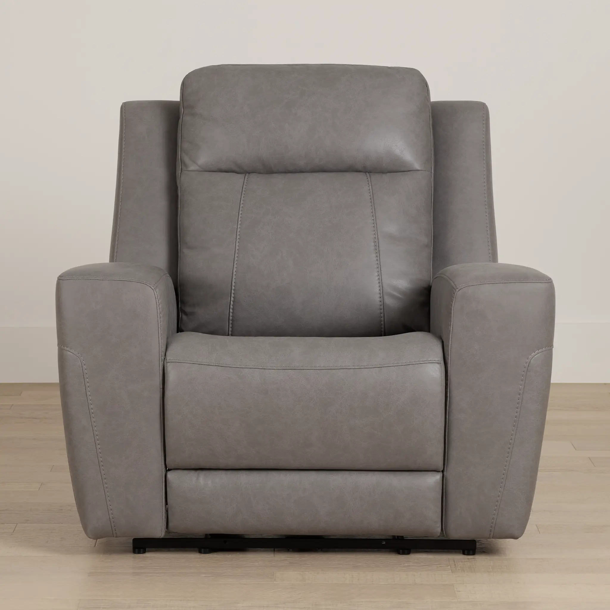 Colton Light Gray Micro Power Recliner With Power Headrest Colton Light Gray Micro Power Recliner With Power Headrest