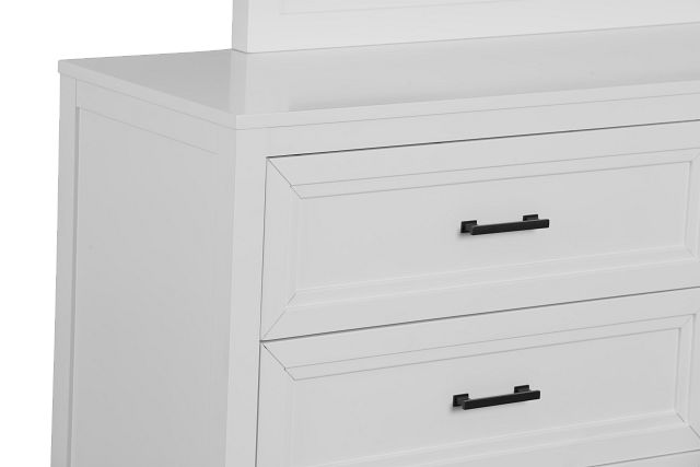 Nantucket White Dresser & Mirror