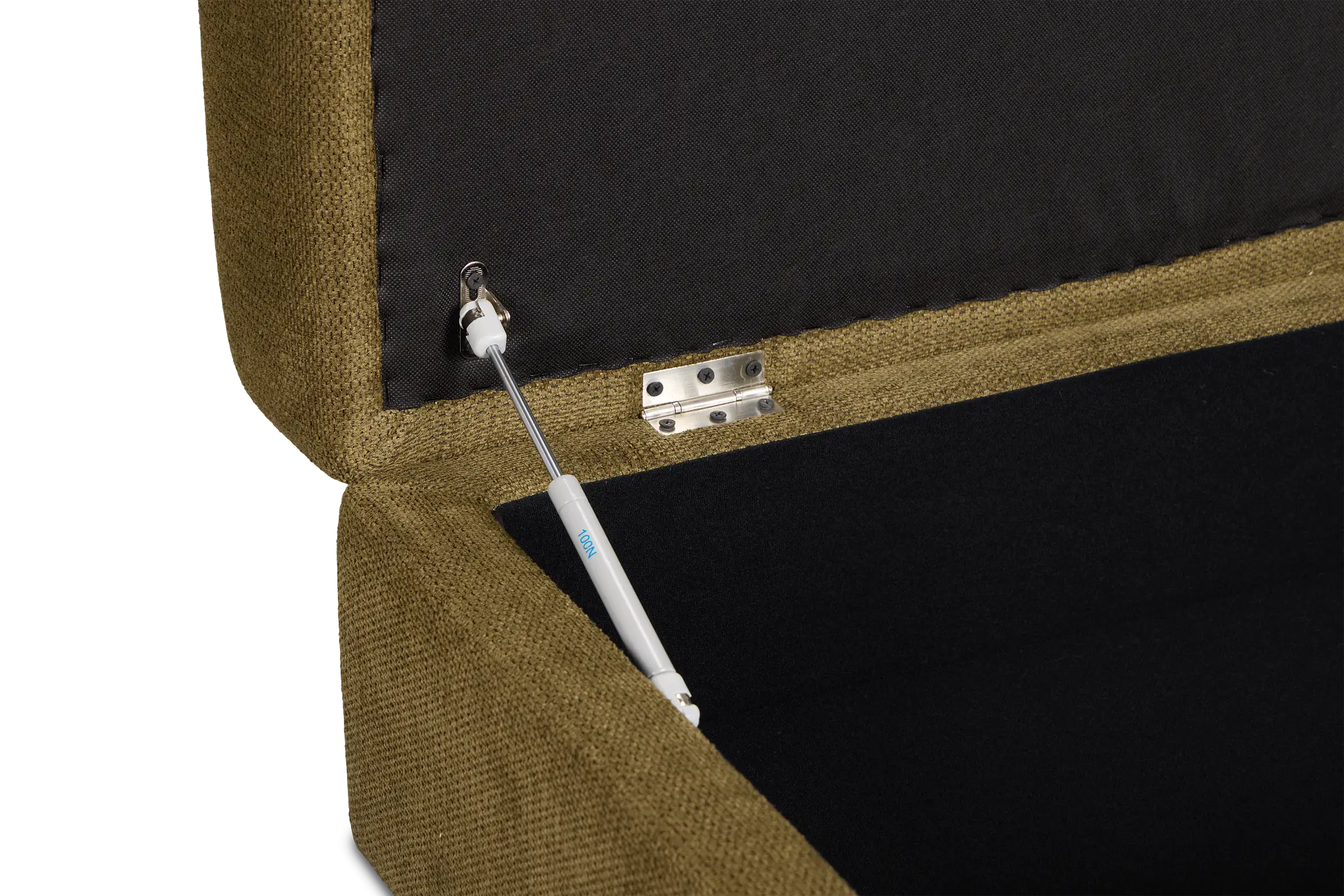 Carmen Green Fabric Storage Ottoman Carmen Green Fabric Storage Ottoman