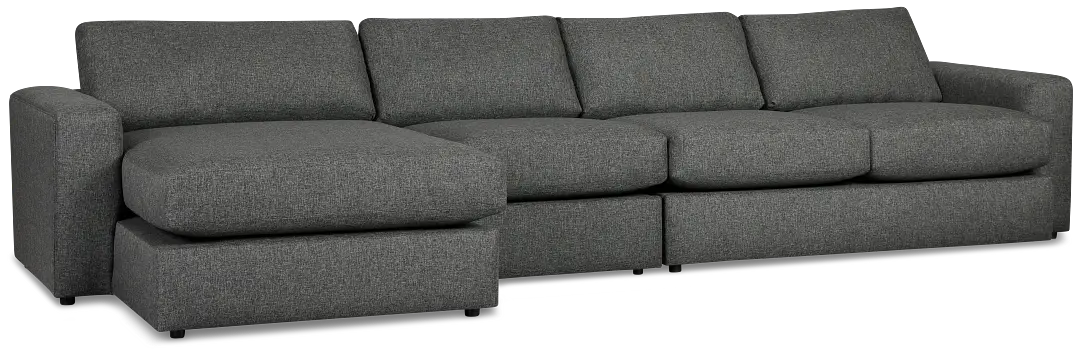 Brantley Dark Gray Fabric Small Left Chaise Sectional Brantley Dark Gray Fabric Small Left Chaise Sectional