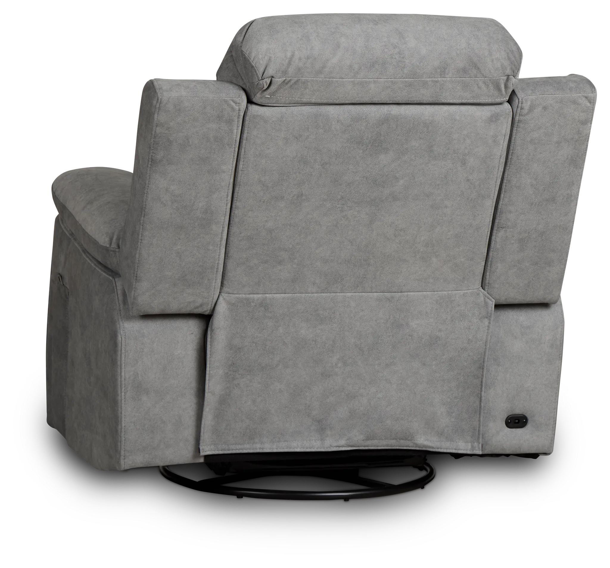 Benson Gray Micro Power Swivel Glider Recliner