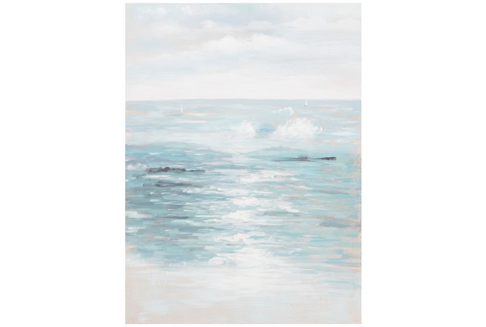 Seashore Light Blue Canvas Wall Art Home Accents Wall Decor