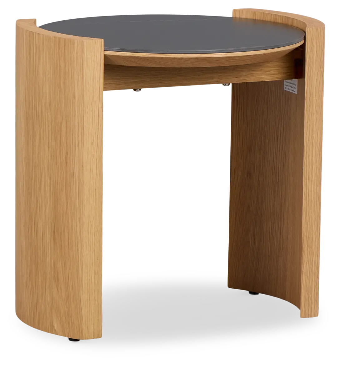 Nomad Light Tone Ceramic Round End Table Nomad Light Tone Ceramic Round End Table