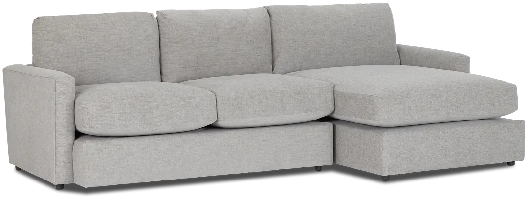 Noah Gray Fabric Right Chaise Sectional