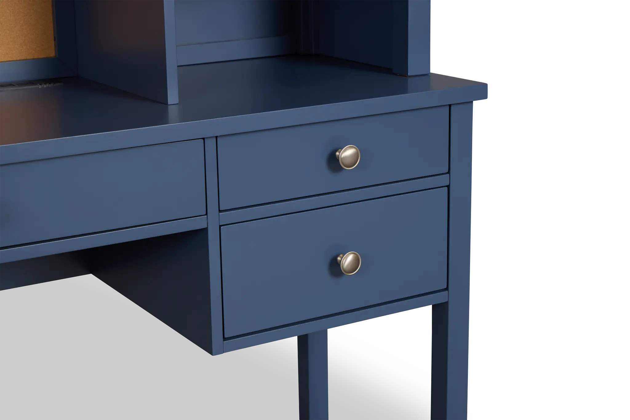Charleston Dark Blue 3-drawer Desk & Hutch Charleston Dark Blue 3-drawer Desk & Hutch
