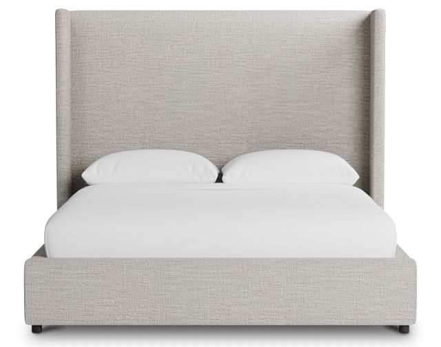 Captiva Maguire Pewter 60" Upholstered Shelter Bed