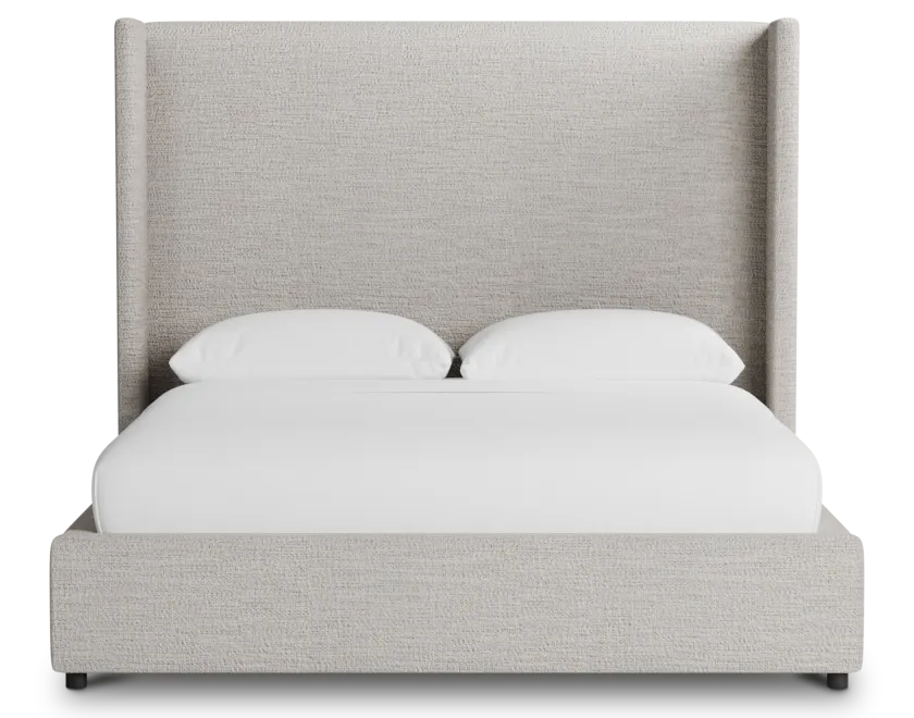 Captiva Maguire Pewter 60" Upholstered Shelter Bed