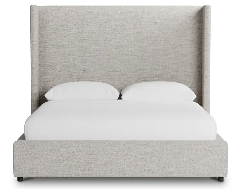 Captiva Maguire Pewter 60" Upholstered Shelter Bed Captiva Maguire Pewter 60" Upholstered Shelter Bed