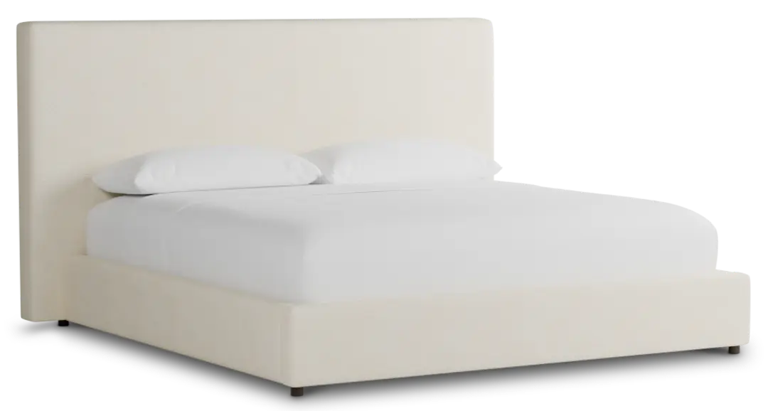 Grayton Gellar White 54" Upholstered Platform Bed Grayton Gellar White 54" Upholstered Platform Bed