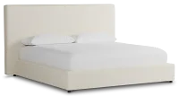 Grayton Gellar White 54" Upholstered Platform Bed