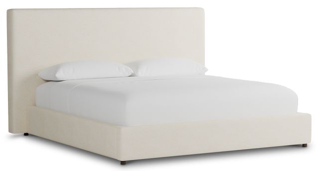Grayton Gellar White 54" Upholstered Platform Bed