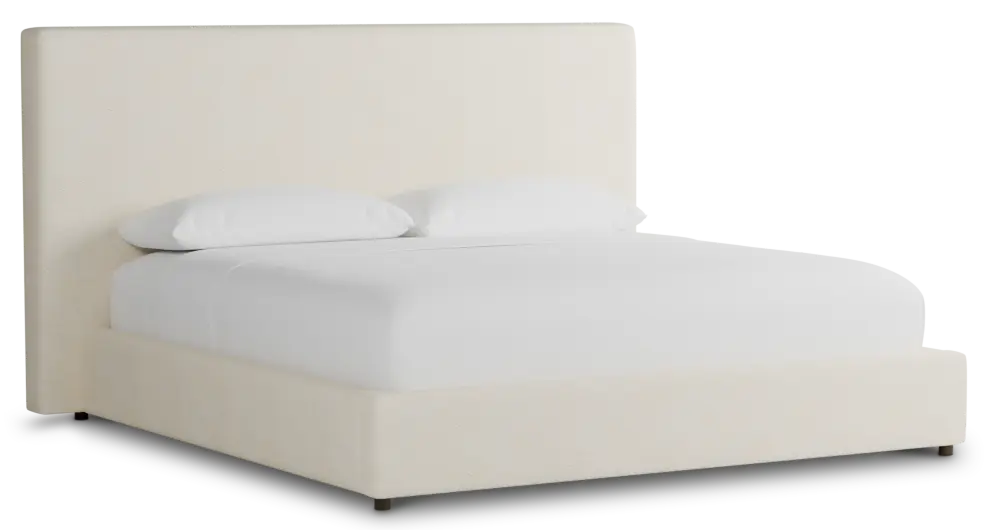 Grayton Gellar White 54" Upholstered Platform Bed Grayton Gellar White 54" Upholstered Platform Bed