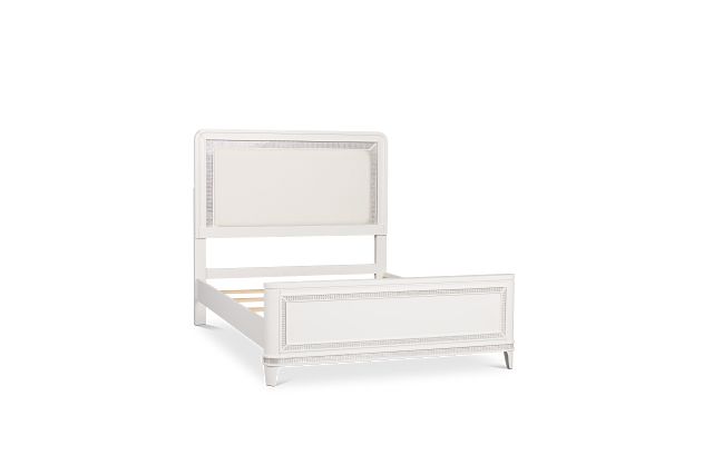 Milan White Uph Panel Bed