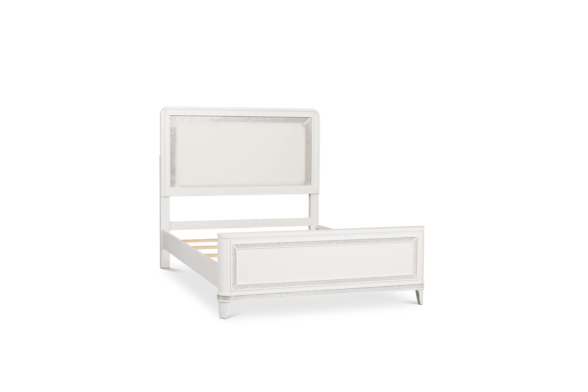 Milan White Uph Panel Bed