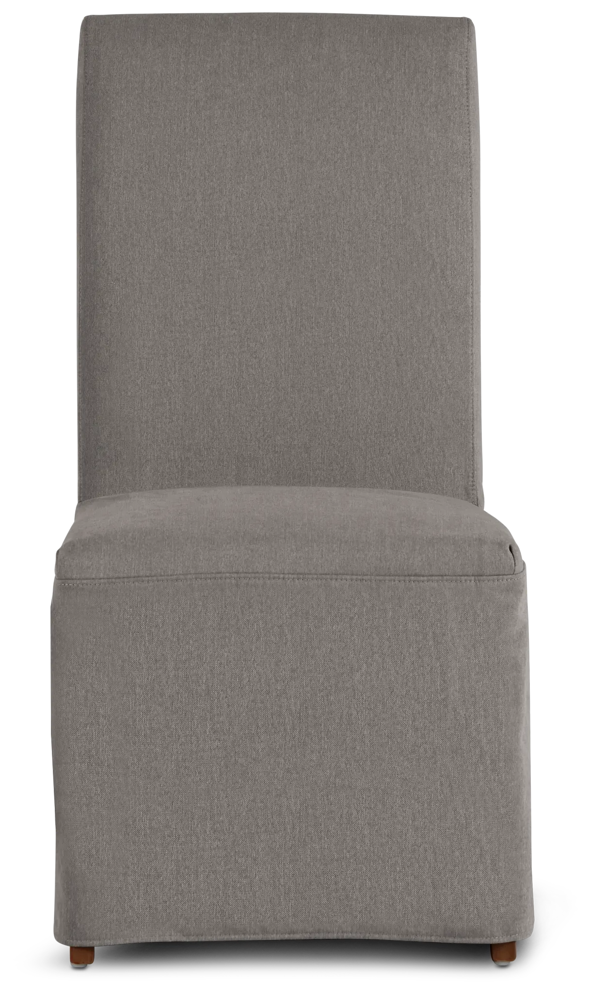 Harbor Dark Gray Long Slipcover Chair With Medium-tone Leg Harbor Dark Gray Long Slipcover Chair With Medium-tone Leg