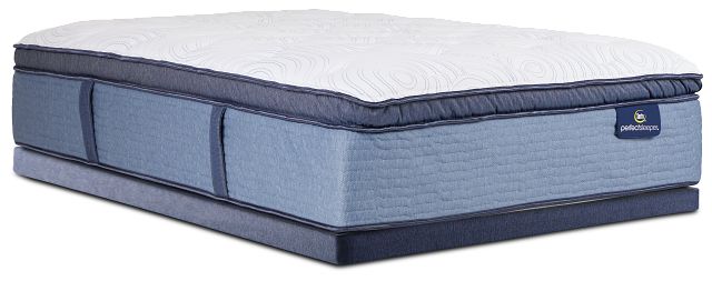 Serta Admiral Twilight Plush Pillow Top Low-profile Mattress Set