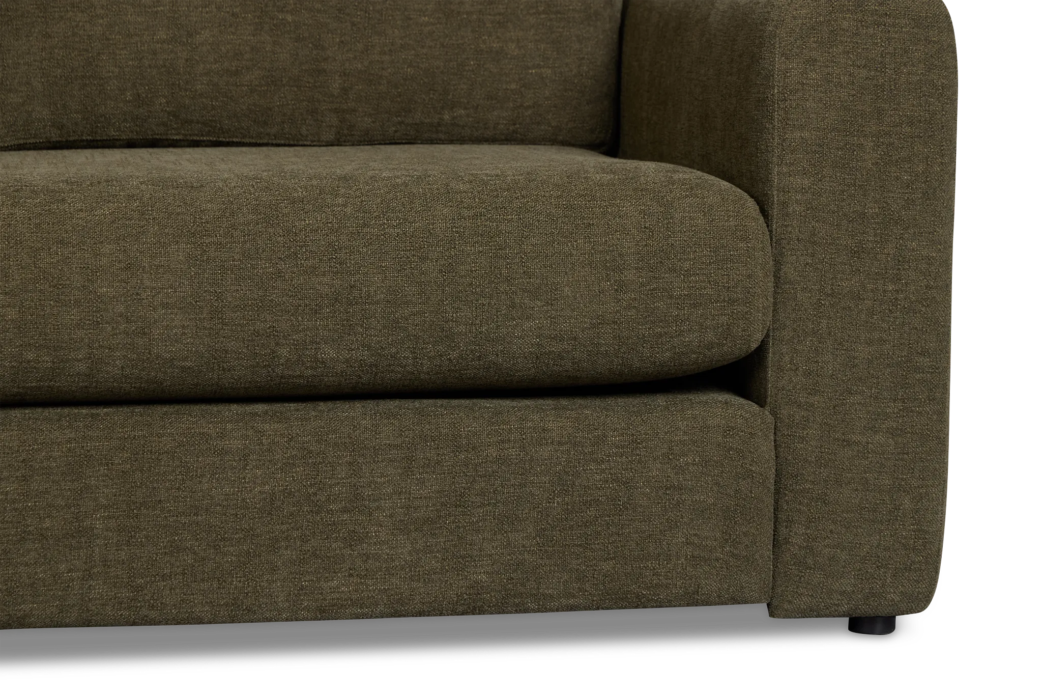 Alma Dark Green Fabric Medium Left Chaise Sectional